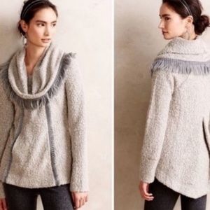 Anthropologie Fringe Angel Of the North Cowl Neck Sweater XS